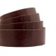 DQ leather flat 20mm Rocky road brown